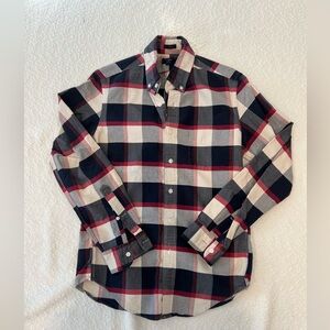 J.Crew Red and Black Plaid Oxford Shirt